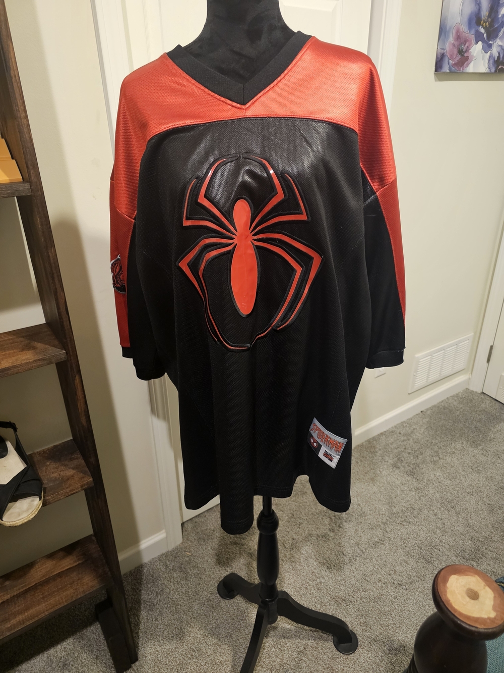Authentic Licensed Black And Red SpiderMan 62 Heavyweight Jersey